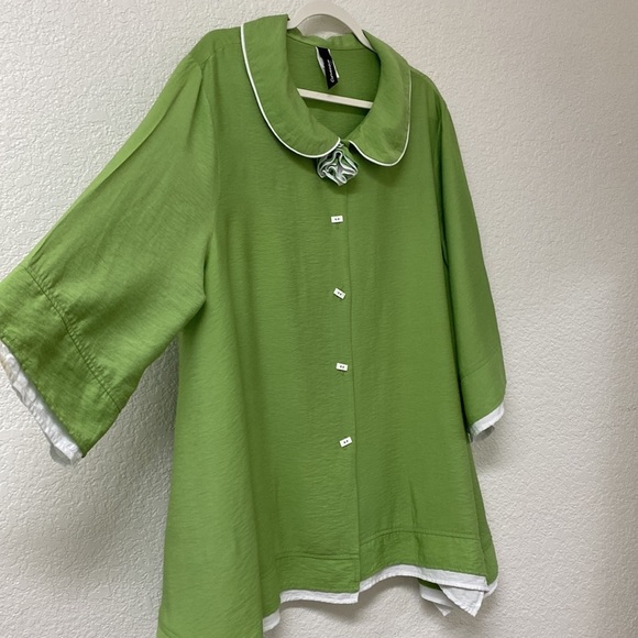 Curvesque Bohochic Sharkbite 3/4 Sleeve Top 3X - Picture 4 of 9